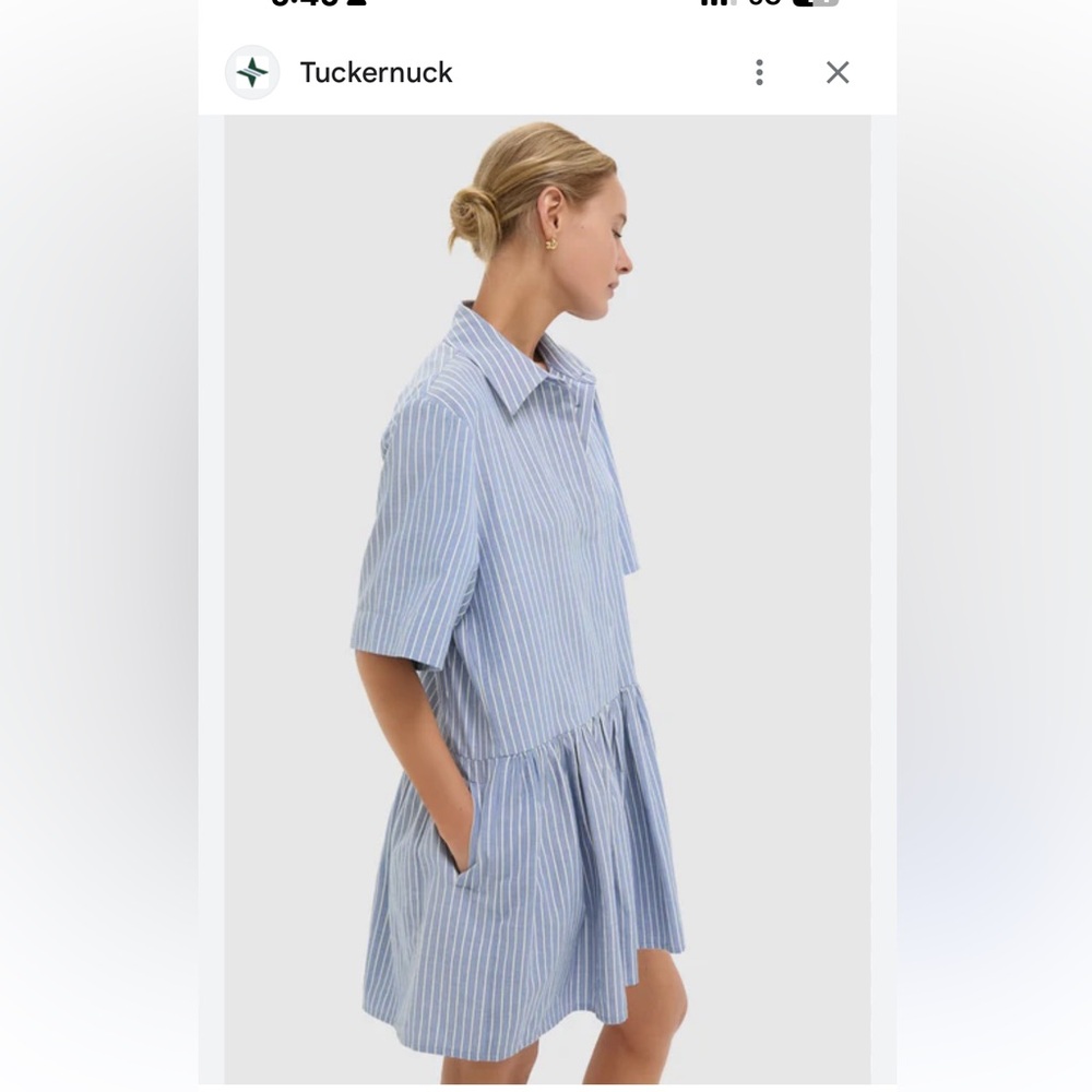 Tuckernuck Blue Stripe Piper Work Dress NWT XXL - Picture 3 of 8